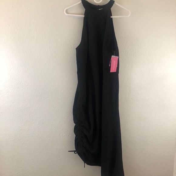 Shoedazzle Halter Ruched Black Dress size XL - Picture 2 of 6